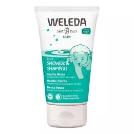 WELEDA Kids 2in1 Shower &amp; Šampoon värske piparmünt, 150 ml