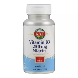 VITAMIN B3 NIACIN 250 mg tabletid, 100 tk