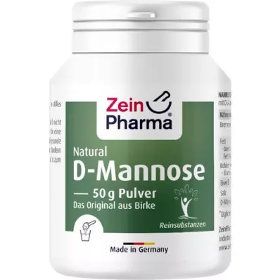 NATURAL D-Mannoos kasest ZeinPharma pulber, 50 g