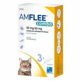 AMFLEE combo 50/60mg suukaudne lahus kassidele, 3 tk