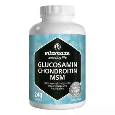 GLUCOSAMIN CHONDROITIN MSM C-vitamiini kapslid, 240 kapslit