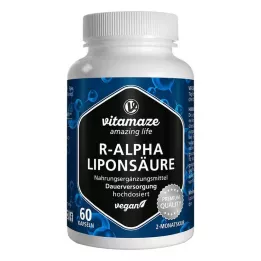 R-ALPHA-LIPONSÄURE 200 mg suures annuses vegan kapslid, 60 tk