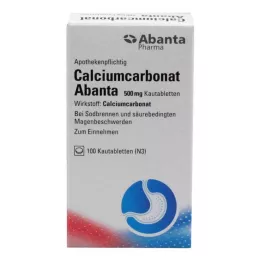CALCIUMCARBONAT ABANTA 500 mg närimistabletid, 100 tk