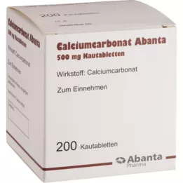 CALCIUMCARBONAT ABANTA 500 mg närimistabletid, 200 tk