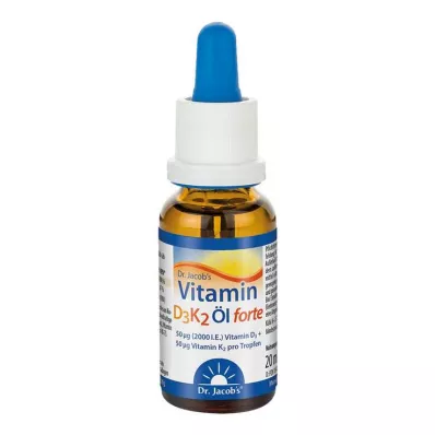 Vitamiin D3K2 õli forte Dr.Jacob`s drops, 20 ml