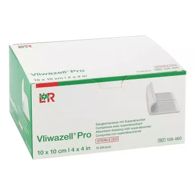 VLIWAZELL Pro superabsorb.compress.sterile 10x10 cm, 10 tk
