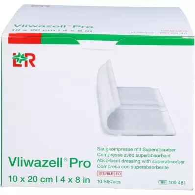 VLIWAZELL Pro superabsorb.compress.sterile 10x20 cm, 10 tk