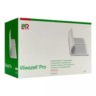 Vliwazell Pro superabsorb.compress steriilne 15x20 cm, 10 tk Vliwazell Pro superabsorb.compress steriilne 15x20 cm, 10 tk