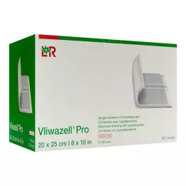 VLIWAZELL Pro superabsorb.compress.sterile 20x25 cm, 10 tk
