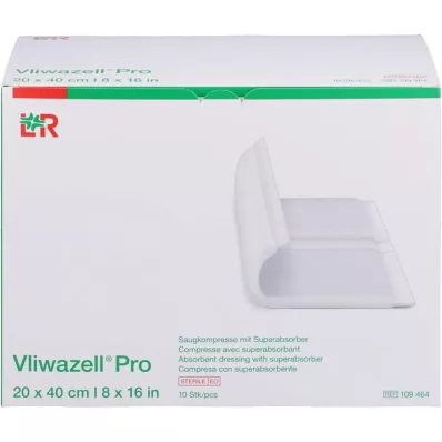 VLIWAZELL Pro superabsorb.compress.sterile 20x40 cm, 10 tk