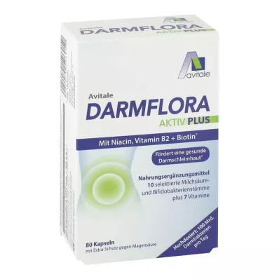 Intestinal Flora Active Plus 100 miljardit bakterit + 7 vitamiini, 80 tk