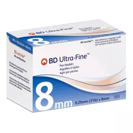 BD ULTRA-FINE pliiatsinõelad 8 mm 31 G 0,25 mm, 105 tk