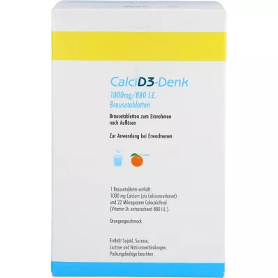 CALCI D3-Denk 1000 mg/880 I.E. piserdavad tabletid, 120 tk