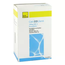 CALCI D3-Denk 1000 mg/880 I.E. piserdavad tabletid, 120 tk