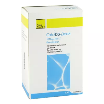 CALCI D3-Denk 1000 mg/880 I.E. piserdavad tabletid, 120 tk CALCI D3-Denk 1000 mg/880 I.E. piserdavad tabletid, 120 tk