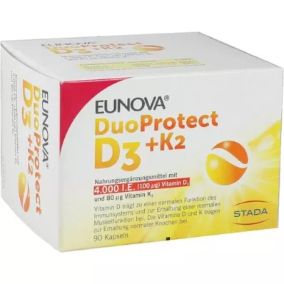 EUNOVA DuoProtect D3+K2 4000 I.U./80 μg kapslid, 90 tk