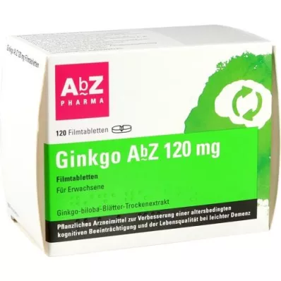 GINKGO AbZ 120 mg õhukese polümeerikattega tabletid, 120 tk