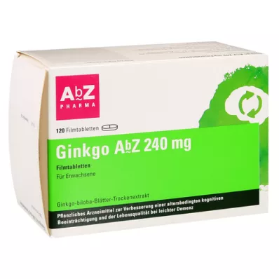 GINKGO AbZ 240 mg õhukese polümeerikattega tabletid, 120 tk