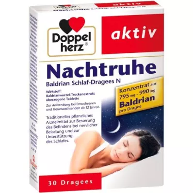 DOPPELHERZ Night Rest Valerian Sleep kaetud tabletid N, 30 tk