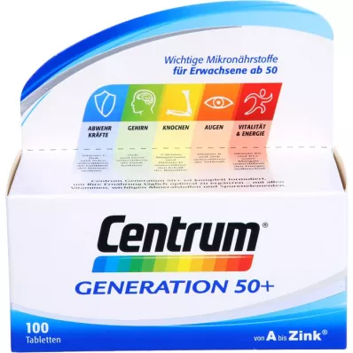 CENTRUM 50+ põlvkonna tabletid, 100 tk