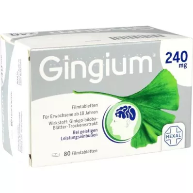 GINGIUM 240 mg õhukese polümeerikattega tabletid, 80 tk