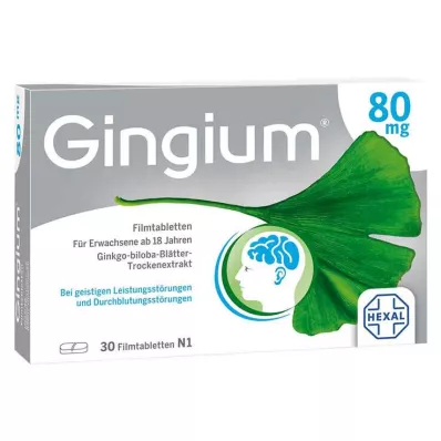Gingium 80 mg õhukese polümeerikattega tabletid, 30 tk