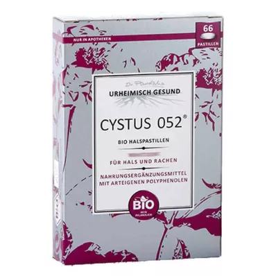 CYSTUS 052 Orgaanilised kurgupastillid, 66 tk
