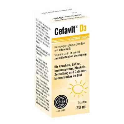 CEFAVIT D3 vedelad puhtad tilgad suukaudseks kasutamiseks, 20 ml