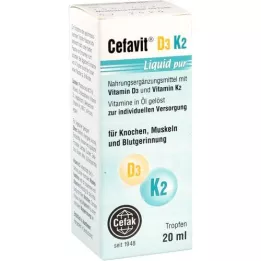 CEFAVIT D3 K2 vedelad puhtad tilgad suukaudseks kasutamiseks, 20 ml