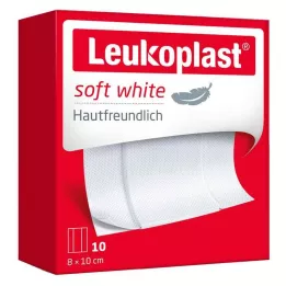 LEUKOPLAST pehme valge kips 8x10 cm, 10 tk