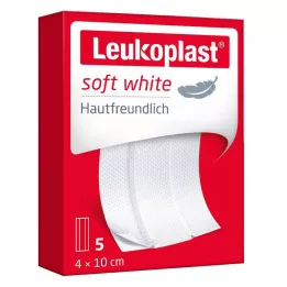 LEUKOPLAST pehme valge kips 4x10 cm, 5 tk