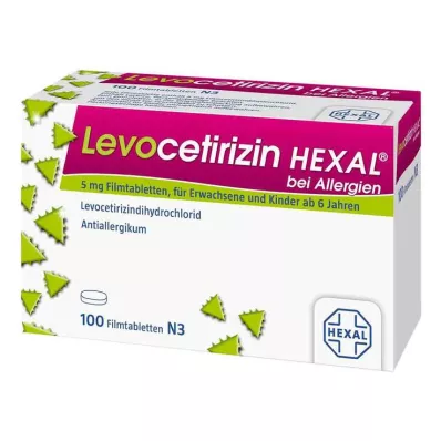 Levocetirizine Hexal allergiatele 5 mg õhukese polümeerikattega tabletid, 100 tk