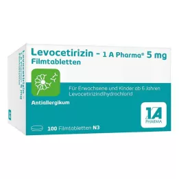 LEVOCETIRIZIN-1A Pharma 5 mg õhukese polümeerikattega tabletid, 100 kapslit