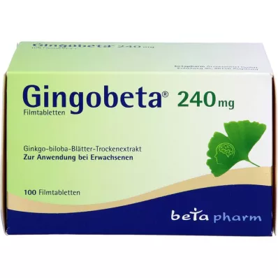 GINGOBETA 240 mg õhukese polümeerikattega tabletid, 100 tk
