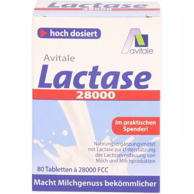 LACTASE 28 000 FCC Tabletid dosaatoris, 80 tk