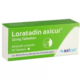 LORATADIN axicur 10 mg tabletid, 50 tk