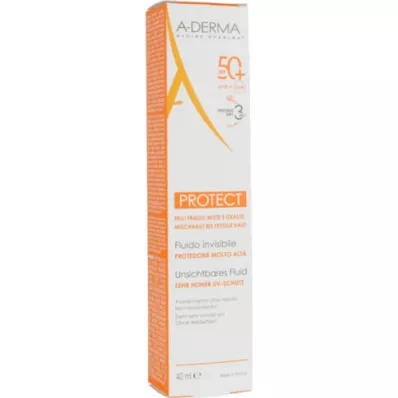 A-DERMA PROTECT SPF 50+ nähtamatu vedelik, 40 ml