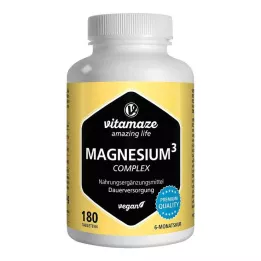 MAGNESIUM 350 mg kompleksne tsitraat/oksiid/karbonaat.vegan, 180 tk