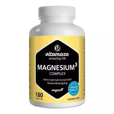 MAGNESIUM 350 mg kompleksne tsitraat/oksiid/karbonaat.vegan, 180 tk