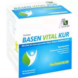BASEN VITAL KUR pluss D3+K2-vitamiini pulber, 60 tk