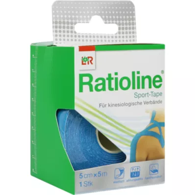 RATIOLINE Spordilint 5 cmx5 m türkiissinine, 1 tk