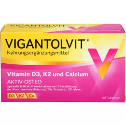 VIGANTOLVIT Vitamiin D3 K2 kaltsium-kilekattega tabletid, 60 kapslit