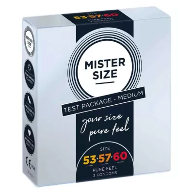 MISTER SIZE Proovipakk 53-57-60 kondoomi, 3 tk