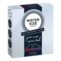 MISTER Proovipakk 60-64-69 kondoomid, 3 tk