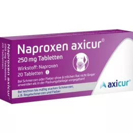 NAPROXEN axicur 250 mg tabletid, 20 tk