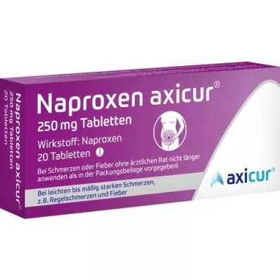 NAPROXEN axicur 250 mg tabletid, 20 tk