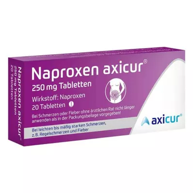 Naproxen axicur® 250 mg tabletid, 20 tk Naproxen axicur® 250 mg tabletid, 20 tk