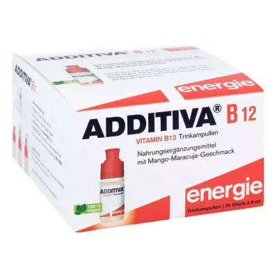 ADDITIVA B12-vitamiini joogiampullid, 30X8 ml ADDITIVA B12-vitamiini joogiampullid, 30X8 ml