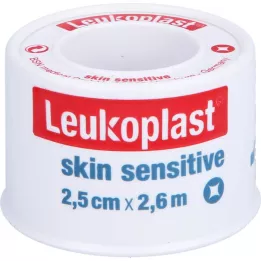 LEUKOPLAST Skin Sensitive 2,5 cm x 2,6 cm koos kaitsekattega, 1 tk