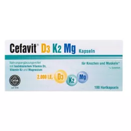 CEFAVIT D3 K2 Mg 2000 I.U. kõvakapslid, 100 tk